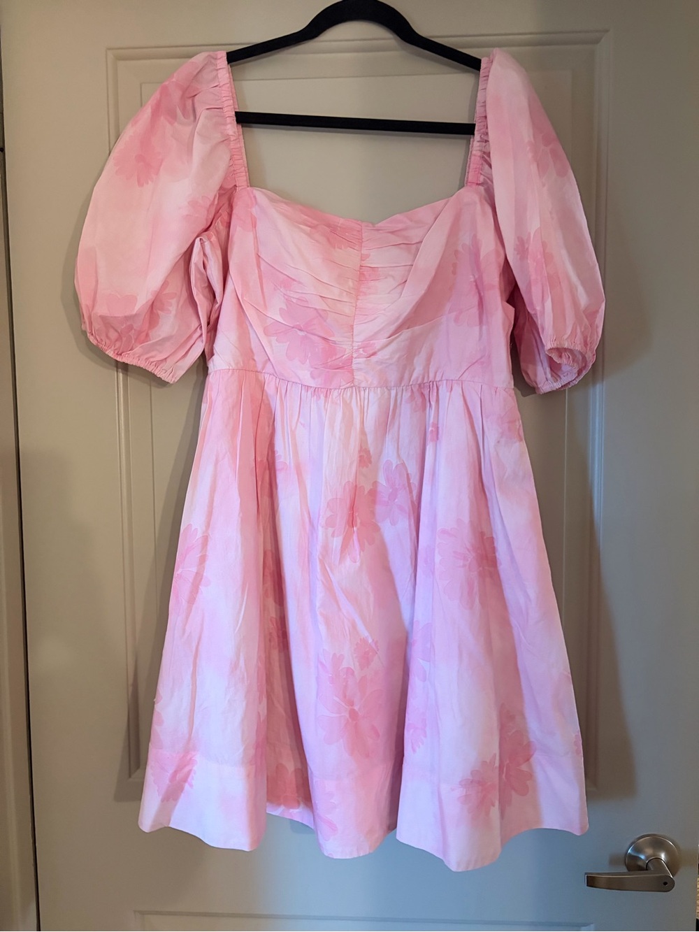 NWT Coach Puff Sleeve Floral Dress Pink Size 14 Cottagecore MSRP $395 - Picture 7 of 10
